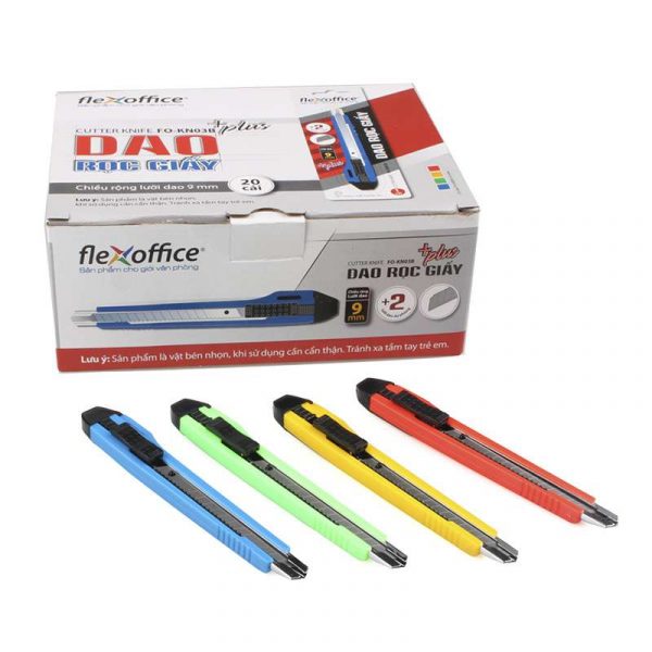 Dao rọc giấy 9mm FO-KN03B Dao rọc giấy 9mm FO-KN03B