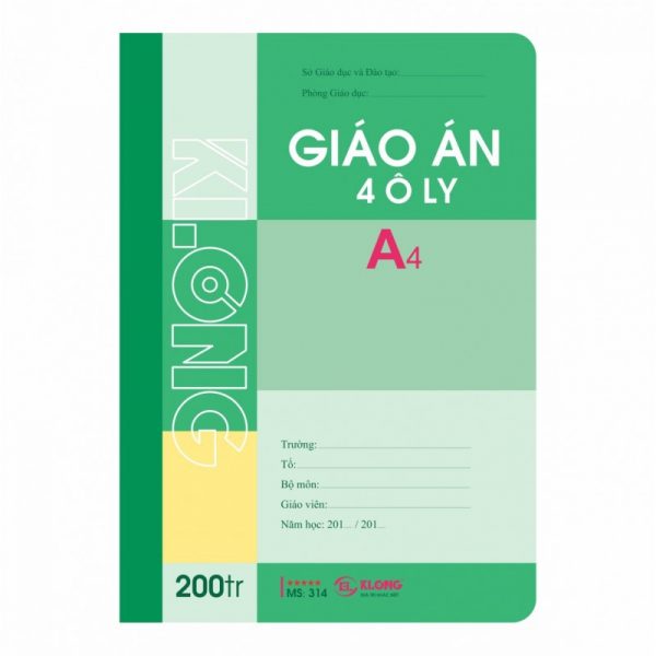 Sổ Giáo án, A4, ruột ô ly, 200tr Sổ Giáo án, A4, ruột ô ly, 200tr