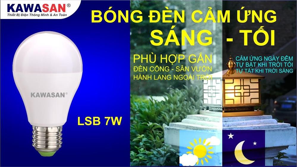 Bóng đèn cảm ứng sáng tối Kawasan LSB 7W Bóng đèn cảm ứng sáng tối Kawasan LSB 7W