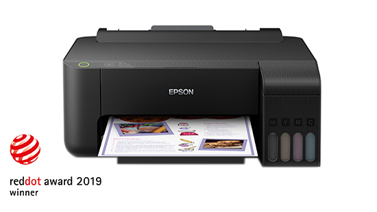 Máy in Phun màu Epson L1110 - Khổ A4 - Máy in gắn sẵn bộ tiếp mực ngoài chính hãng Epson (BHành 12 tháng)
