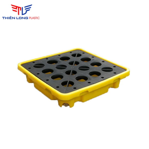 1phuy-2 Pallet Chống tràn dầu 1 phuy (KT: 680 x 680 x 150mm)