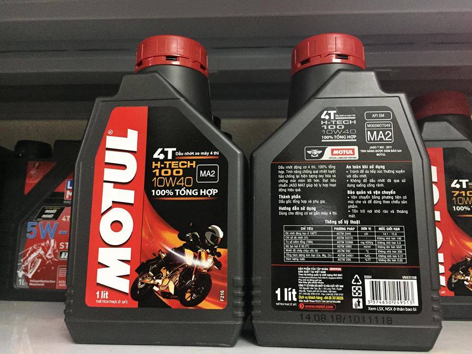 Thông số của dầu motul H-tech 10w40