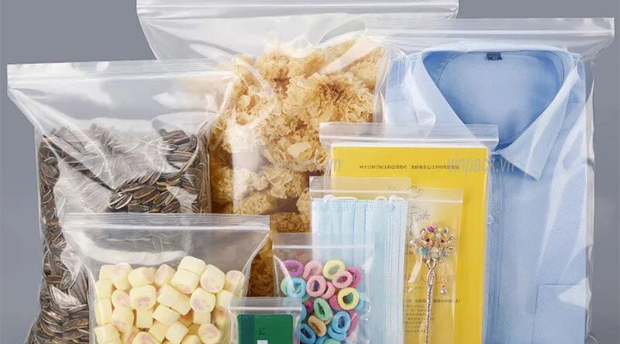 Sản xuất túi zip chỉ trắng giá rẻ tại xưởng Vinpack Túi zip trắng, túi zip chỉ trắng, túi zip viền trắng, tui zip trang, tui zip chi trang, tui zip vien trang