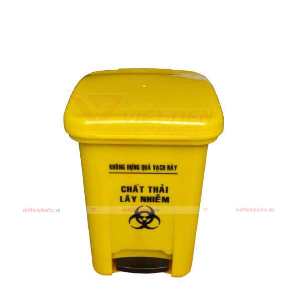 Thùng rác y tế đạp chân 15 lít màu vàng Thùng rác y tế đạp chân 15 lít màu vàng