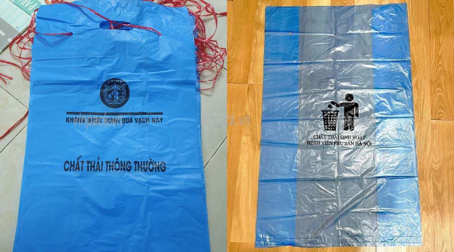 Túi rác y tế màu xanh đựng rác thải sinh hoạt túi rác y tế, túi đựng rác thải y tế, túi đựng rác y tế, tui rac y te, tui dung rac thai y te, tui dung rac y te