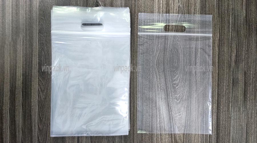 Túi zip có quai PE trong Túi zipper quai xách, tui zipper quai xach, túi zip có quai, tui zip co quai, túi zipper đục lỗ xoài, tui zipper duc lo xoai