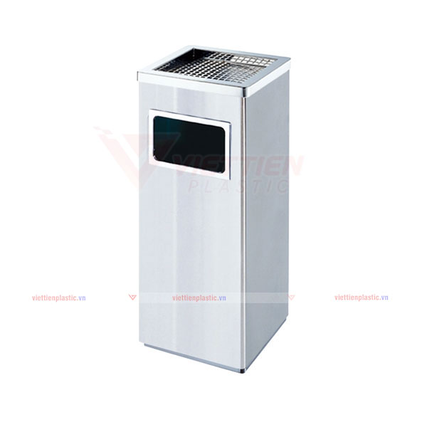 thùng rác inox gạt tàn vuông thùng rác inox gạt tàn vuông